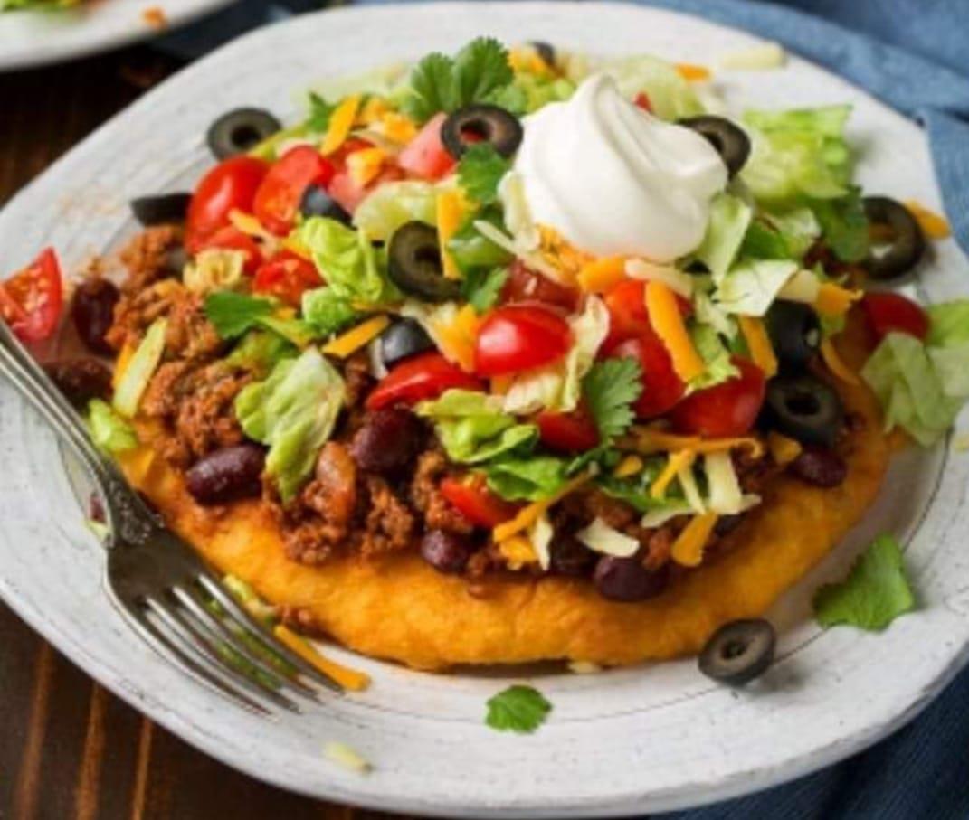 A Picture of a Navajo Taco.