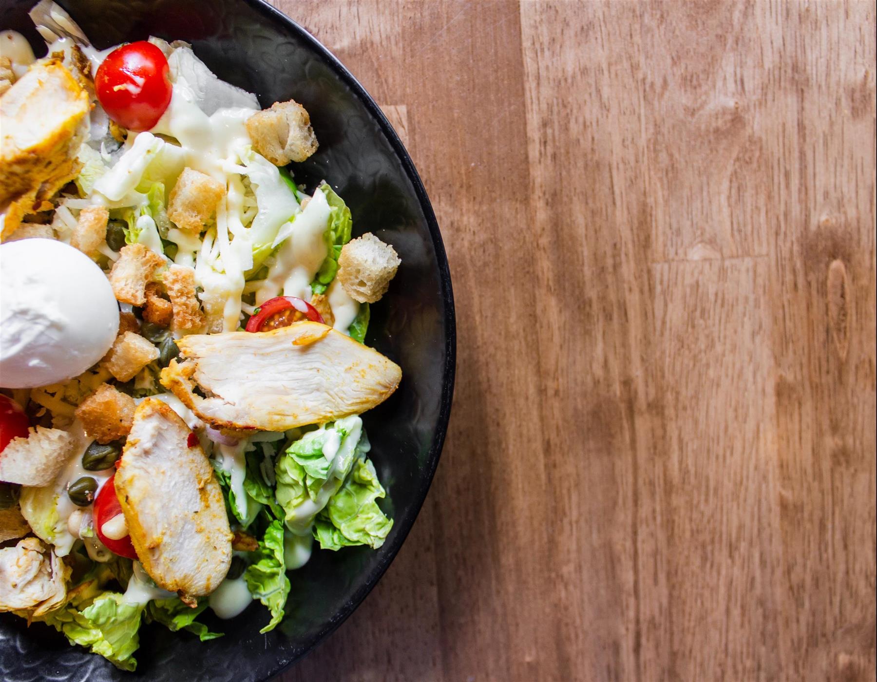 chicken caeser salad lunch or dinner